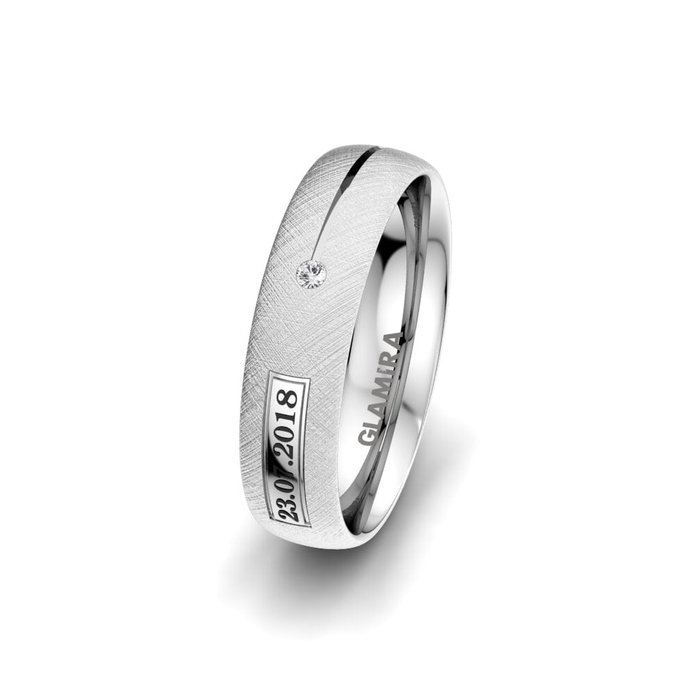 Saphir Blanc Alliance pour femme Alluring Night 5 mm