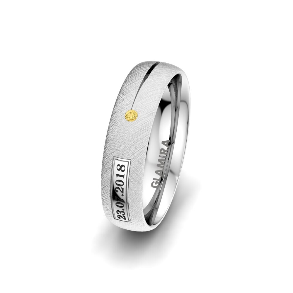 Diamant Jaune Alliance pour femme Alluring Night 5 mm