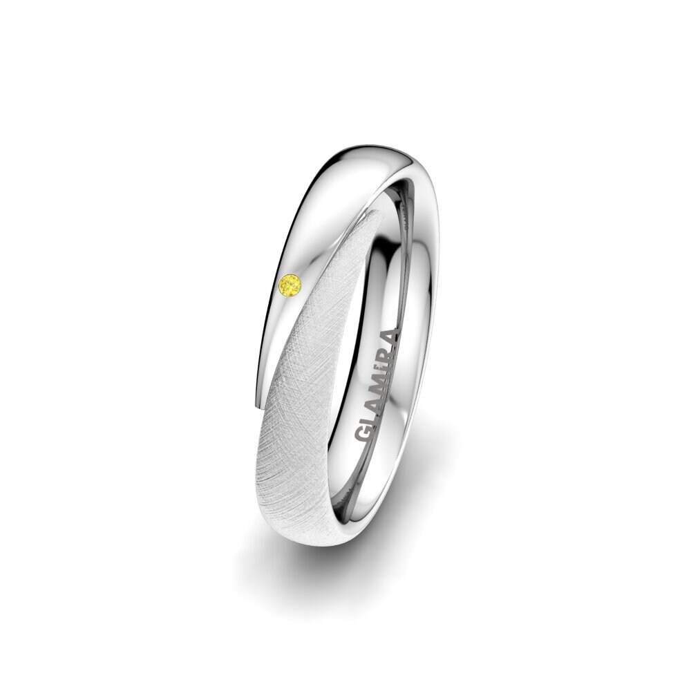 Zafiro amarillo Anillo Boda Mujer Bright Fame