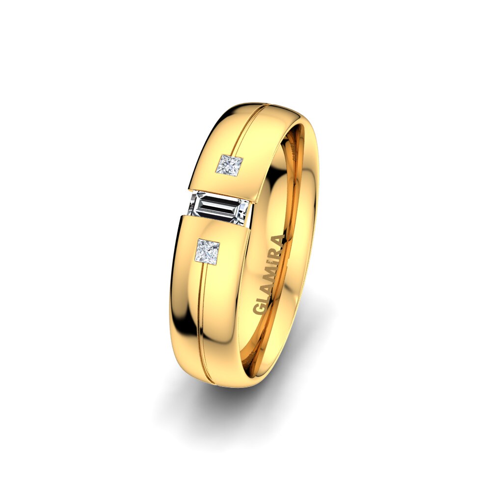 Twinset Yellow Gold Women’s Wedding Rings