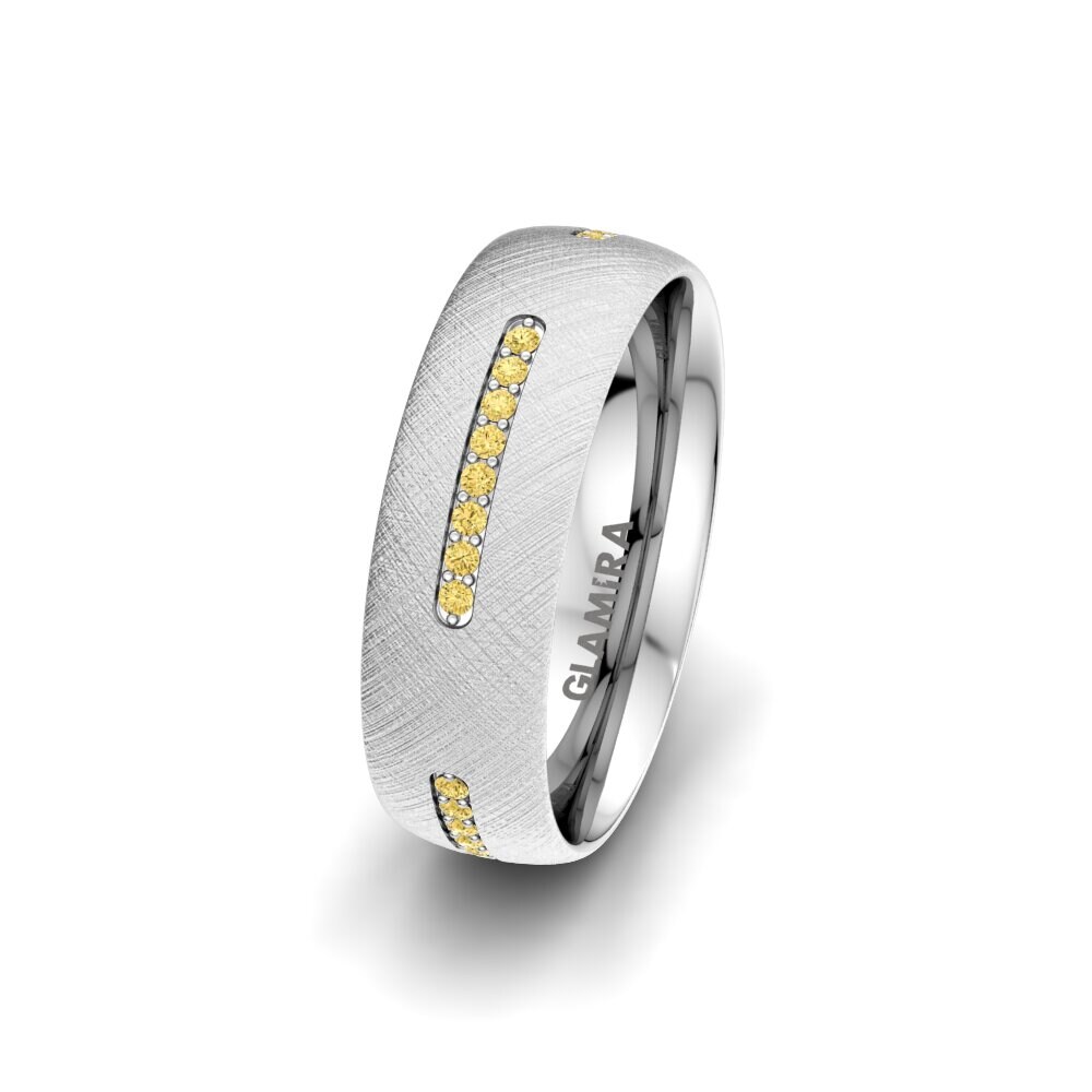 Diamant Jaune Alliance pour femme Brilliant Unity 6 mm