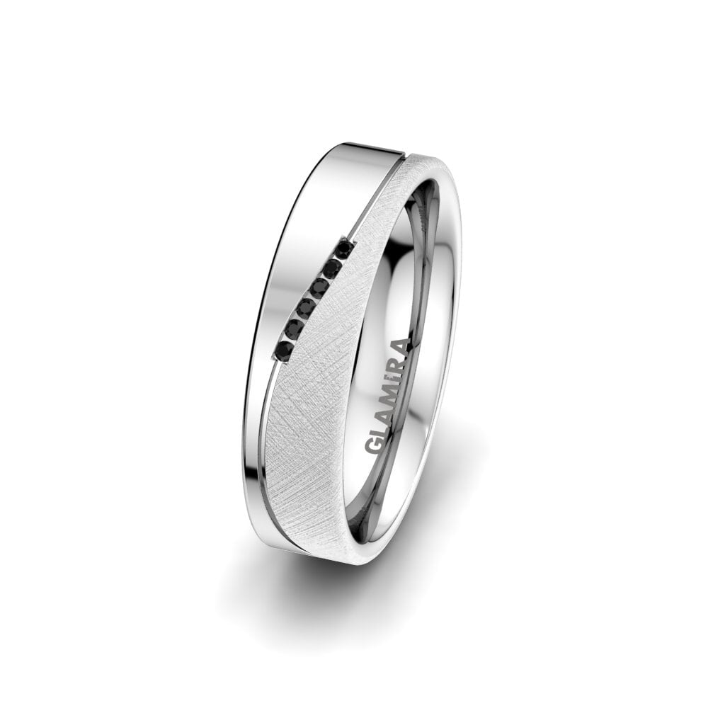 Black Onyx Women's Ring Shining Energy 5 mm