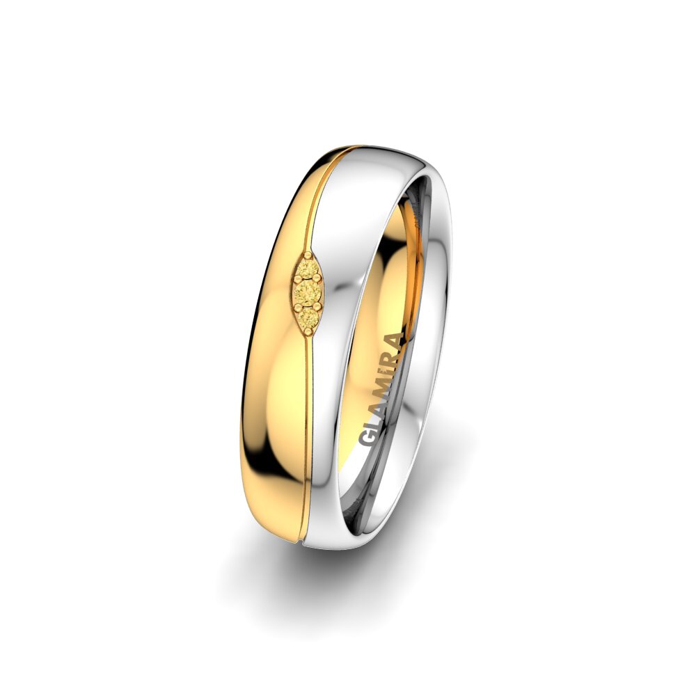 Diamant Jaune Alliance pour femme Bright Touch 5 mm