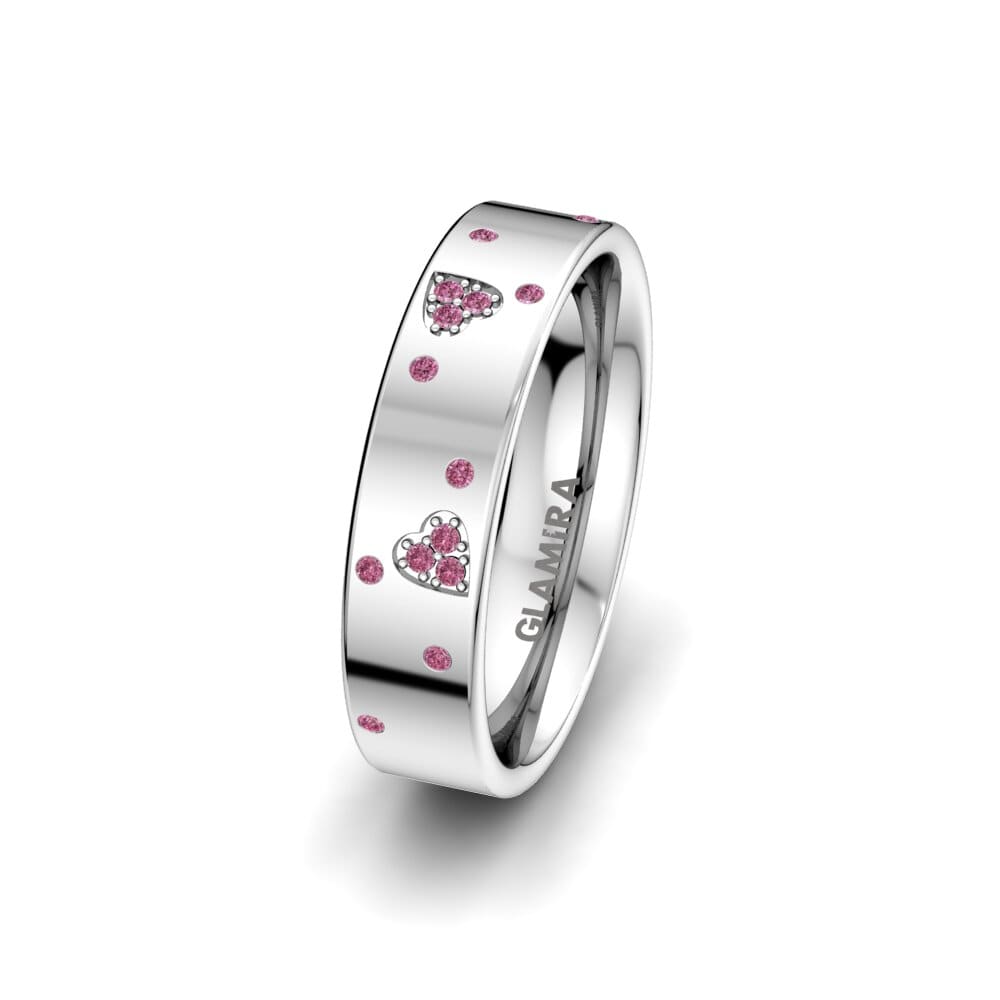 Rhodolite Garnet Women's Wedding Ring Brilliant Love 5 mm