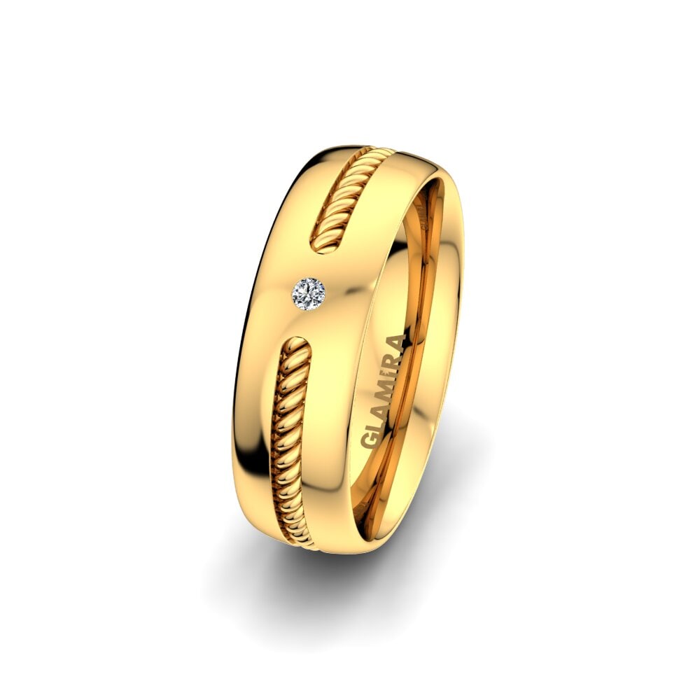 Gelbgold 585 Damen trauring Exciting Light 6 mm