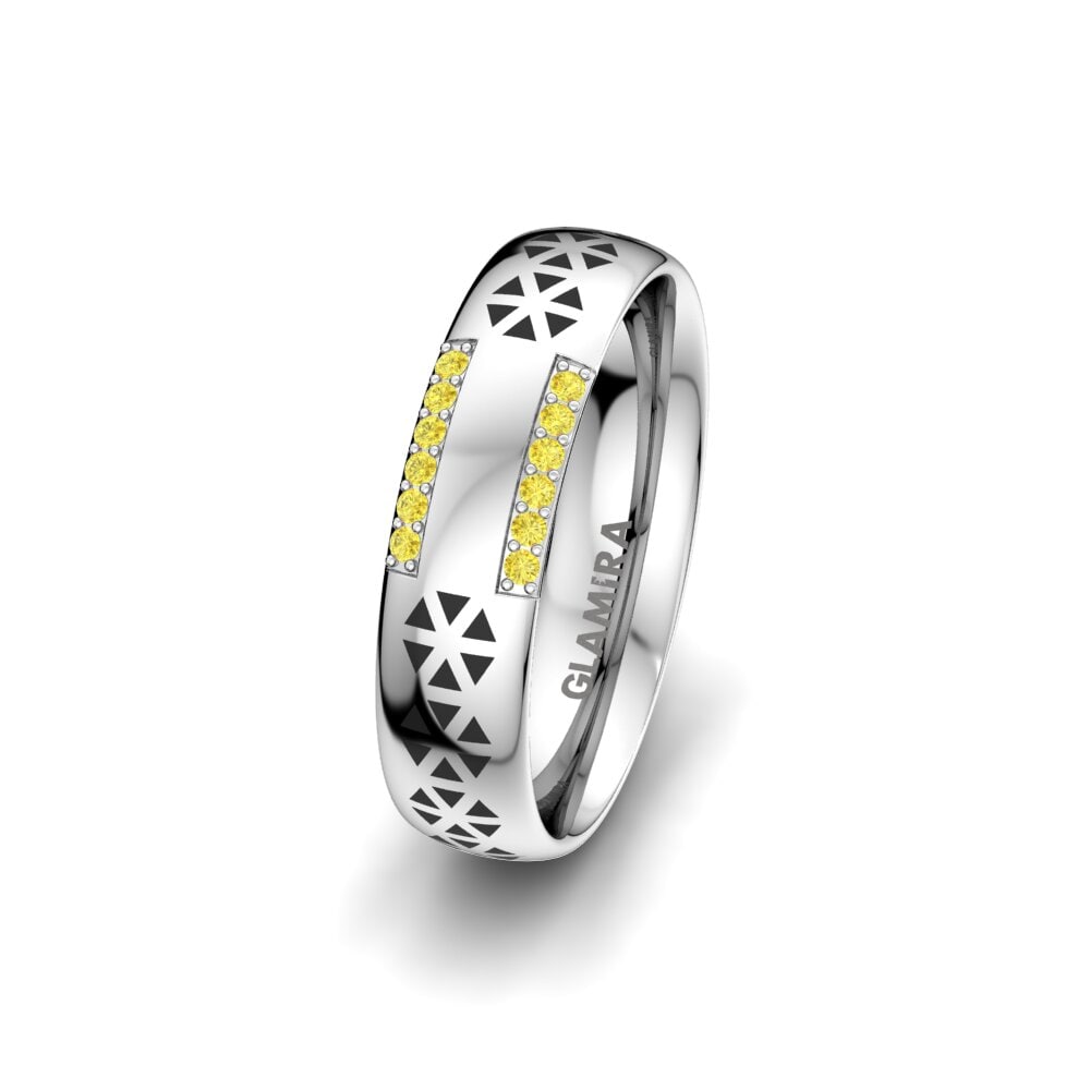 Saphir Jaune Alliance pour femme Charming Spring 5 mm
