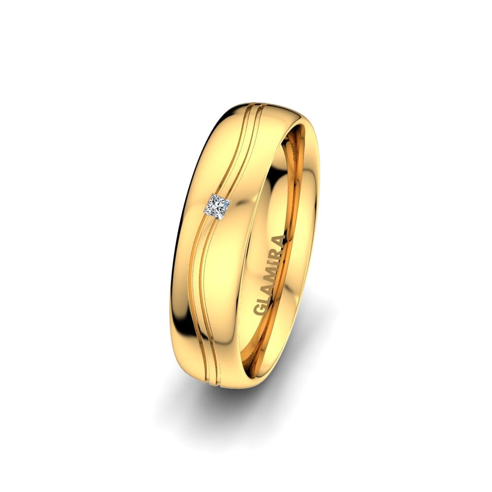 Gelbgold 585 Damen trauring Alluring Fusion 5 mm