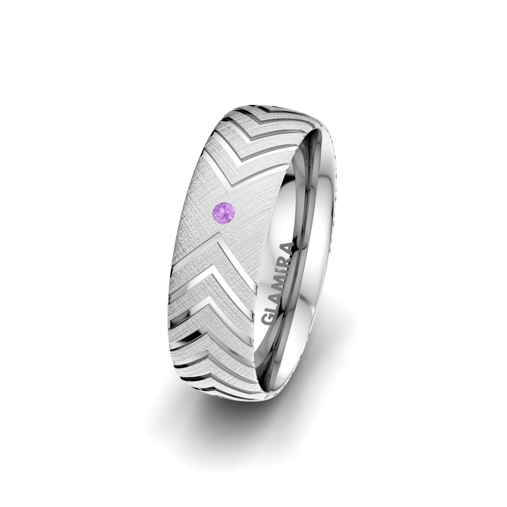 Amethyst Women's Wedding Ring Universe Union 6 mm