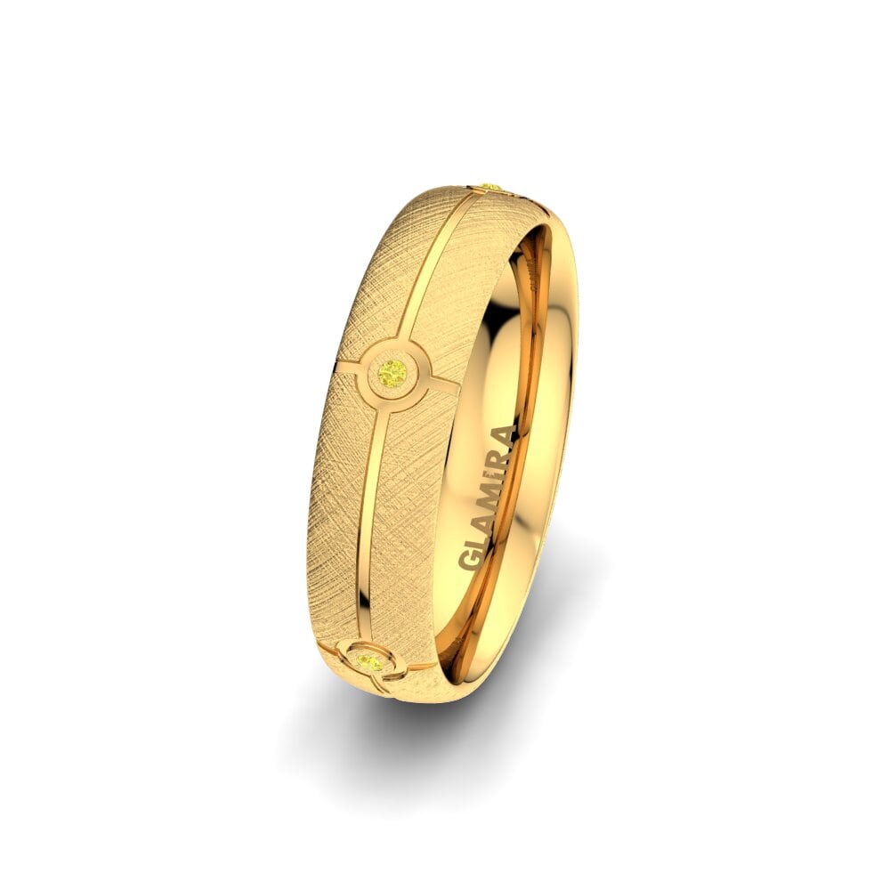Saphir Jaune Alliance pour femme Elegant World 5 mm