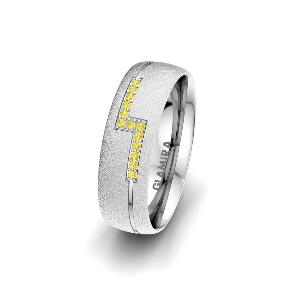 Saphir Jaune Alliance pour femme Charming Life 6 mm