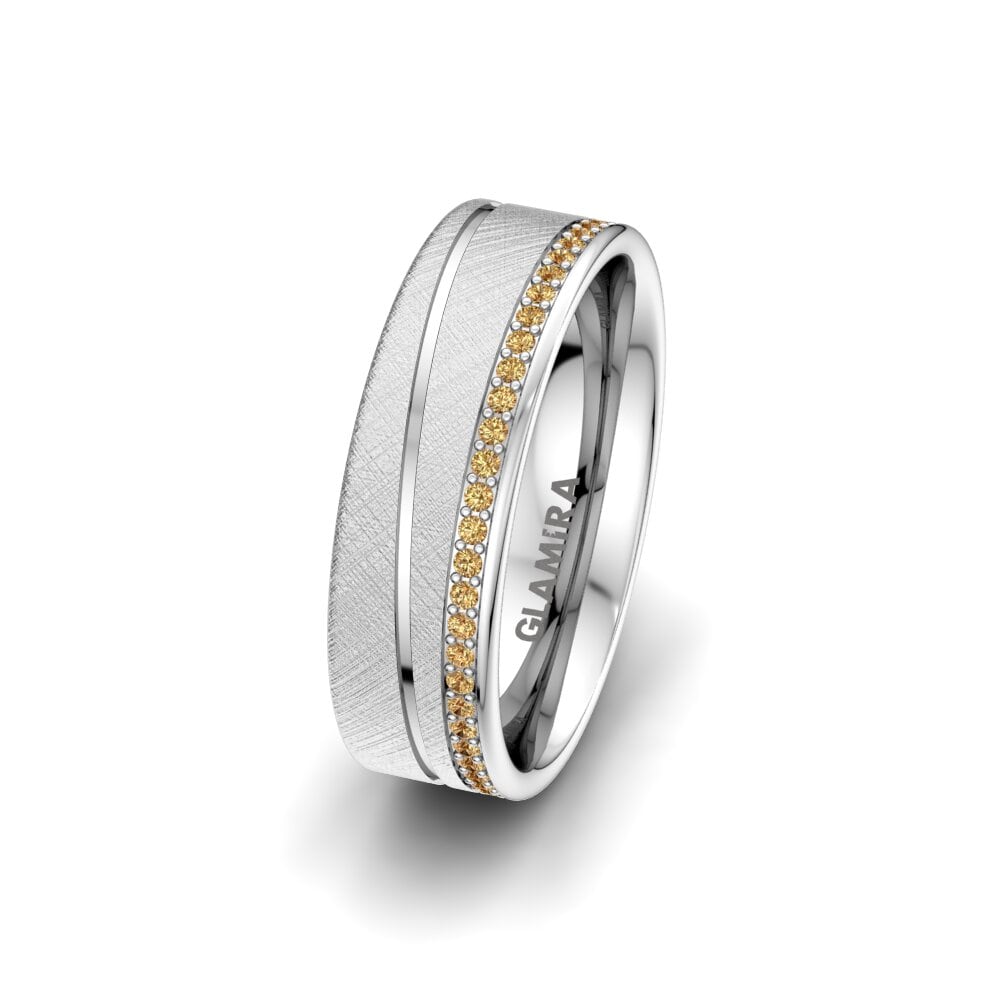 Hnědý diamant Dámský snubní prsteny Glamour Wish 6 mm