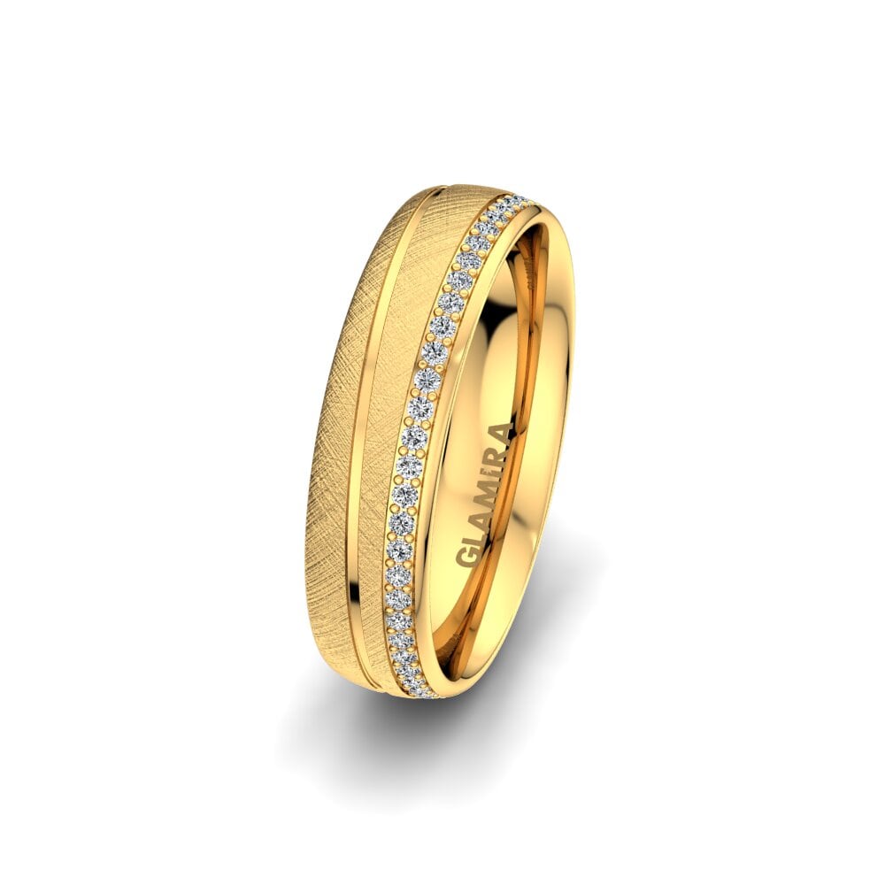 Anéis Femininos de Casamento Memoire Ouro Amarelo 14K