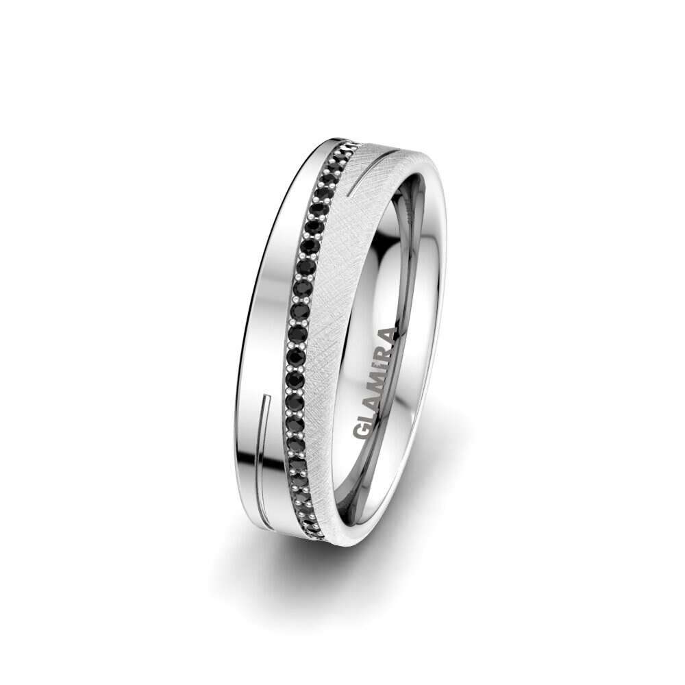 Black Onyx Women's Ring Glamour Star 5 mm