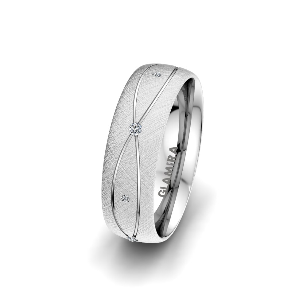 950 Palladium Women's Ring Romantic Shape 6 mm