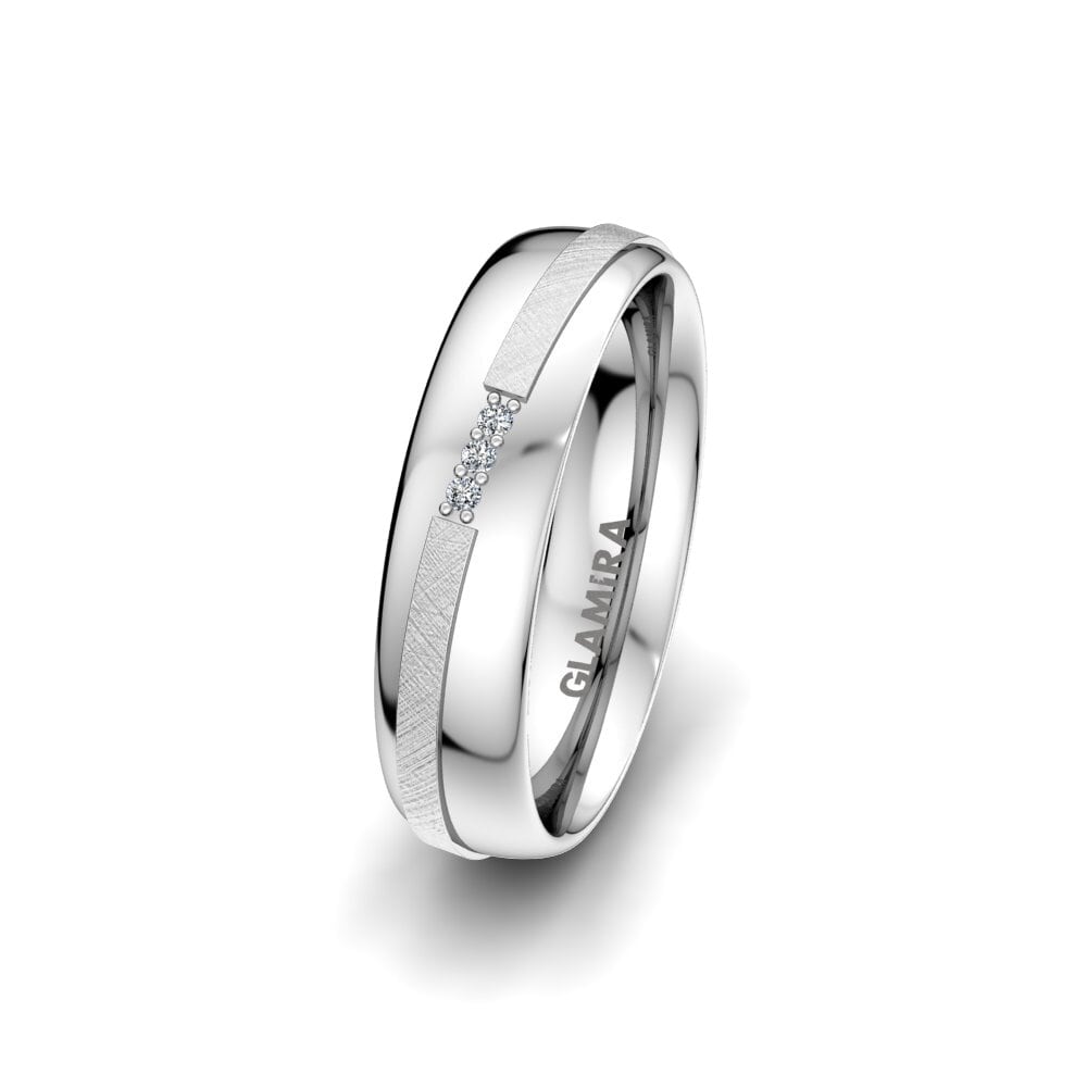 Anillo Boda Mujer Romantic Line 5 mm Platino