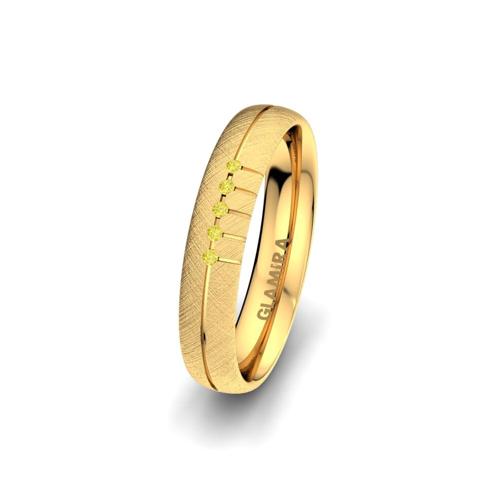 Zafiro amarillo Anillo Boda Mujer Pure Valentine 4 mm