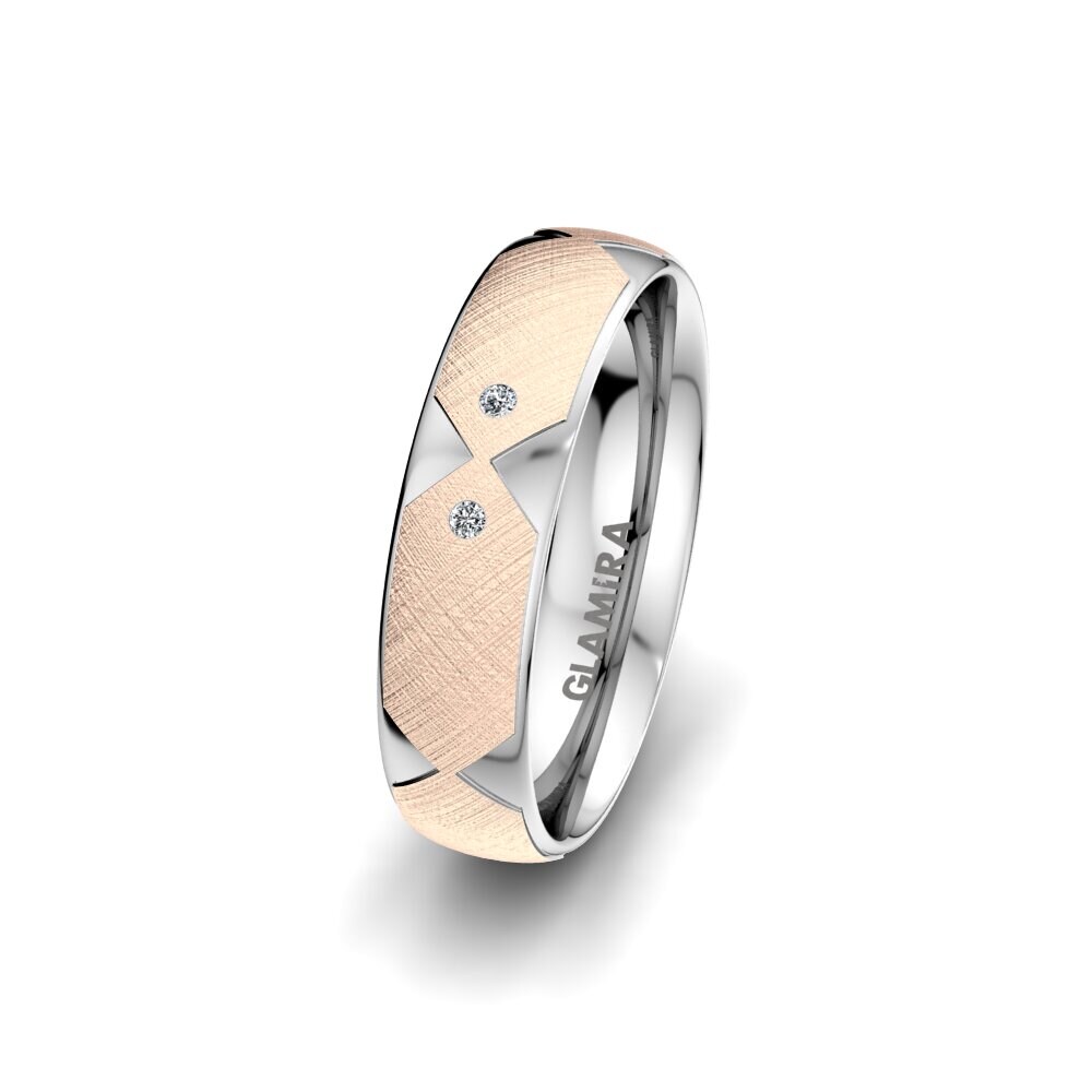 Or Rose & Blanc 14k Alliance pour femme Natural Light 5 mm