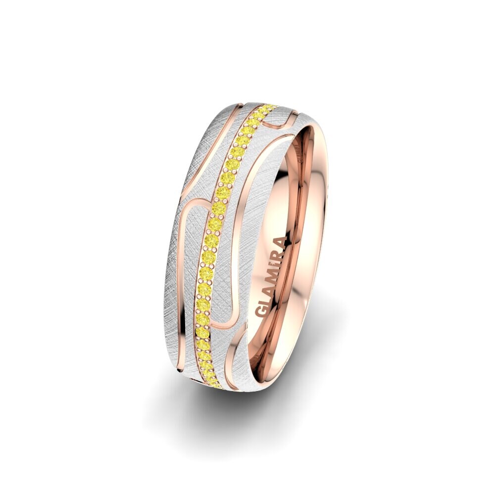 Zafiro amarillo Anillo Boda Mujer Romantic Feeling 6 mm