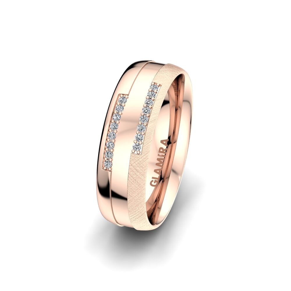 Or rose 375 Alliance pour femme Glorious Sign 6 mm