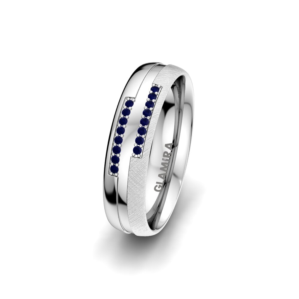 950 Platinum Sapphire Women's Wedding Ring Glorious Sign 5 mm