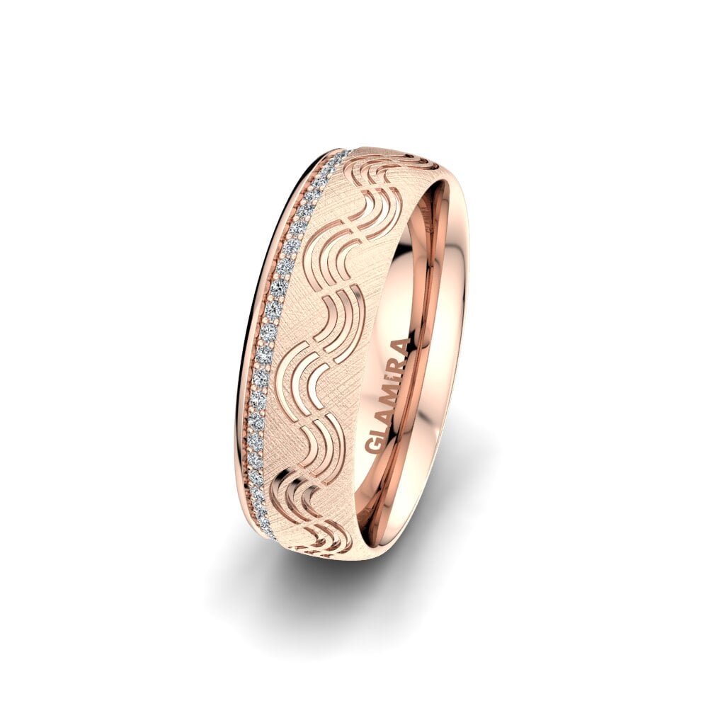 14k 玫瑰金 女士结婚戒指 Holy Love 6 mm