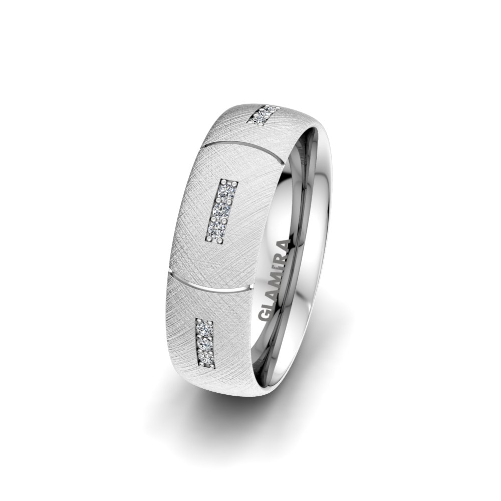 950 Palladium Women's Wedding Ring Immortal Glow 6 mm