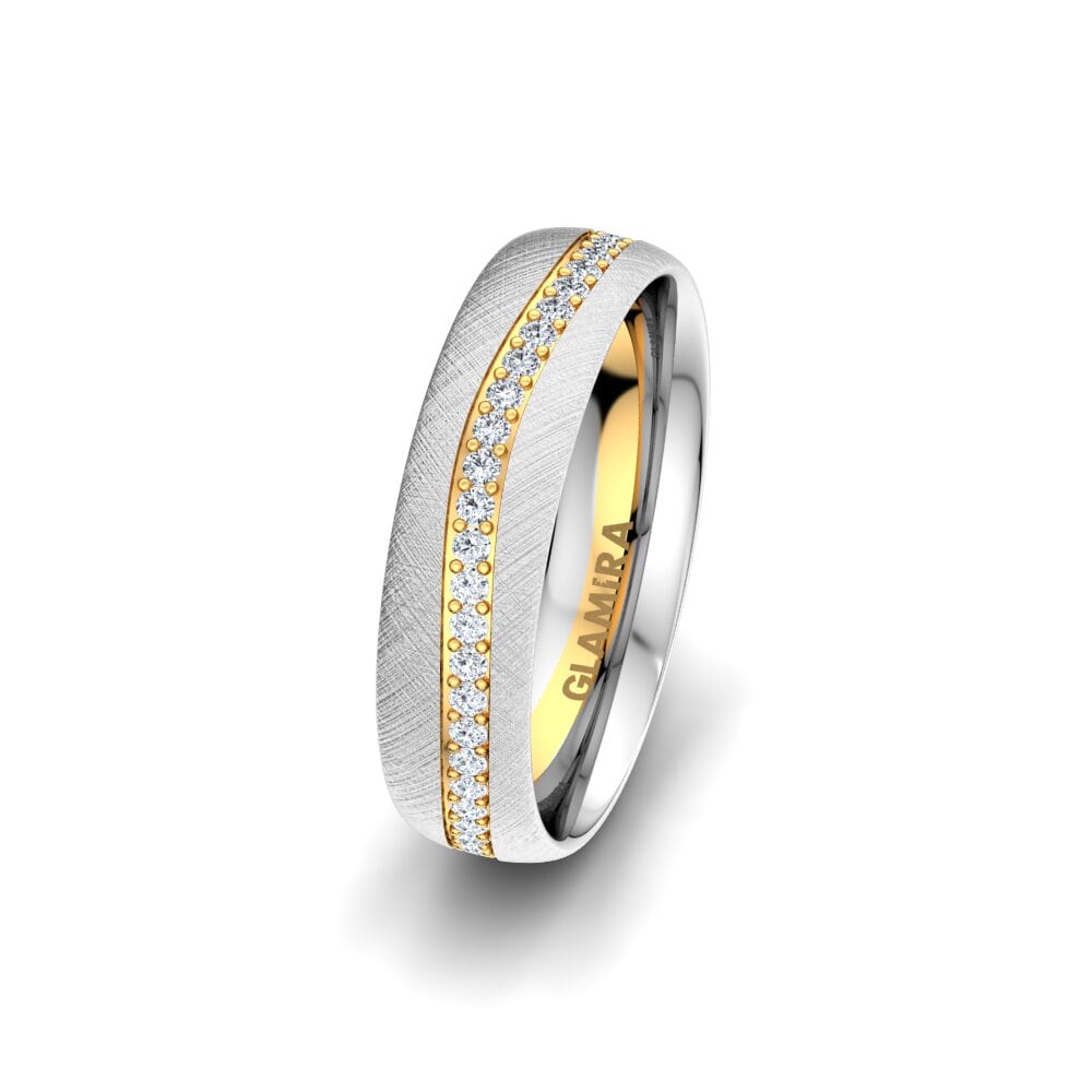 Weiß & Gelbgold 375 Diamant Damen trauring Marvelous Darling 5 mm