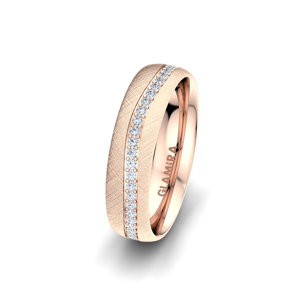 14ct Rose Gold Lab Grown Diamond Women's Wedding Ring Marvelous Darling 5 mm
