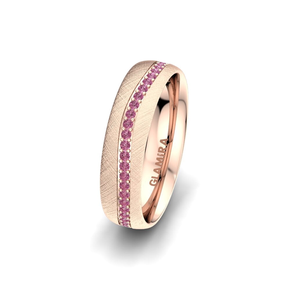 Or rose 585 Grenat de Rhodolite Alliance pour femme Marvelous Darling 5 mm
