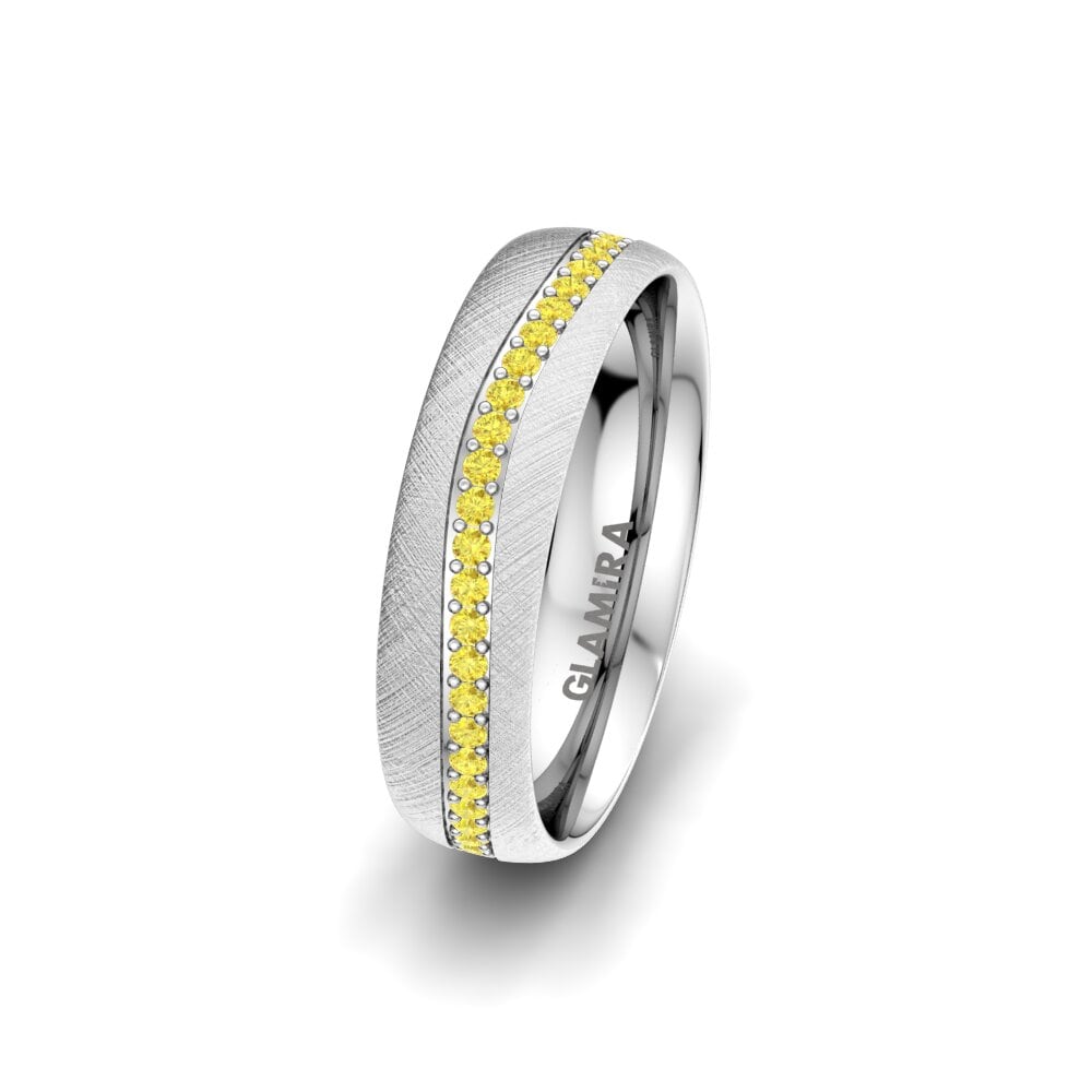 Zafiro amarillo Anillo Boda Mujer Marvelous Darling 5 mm