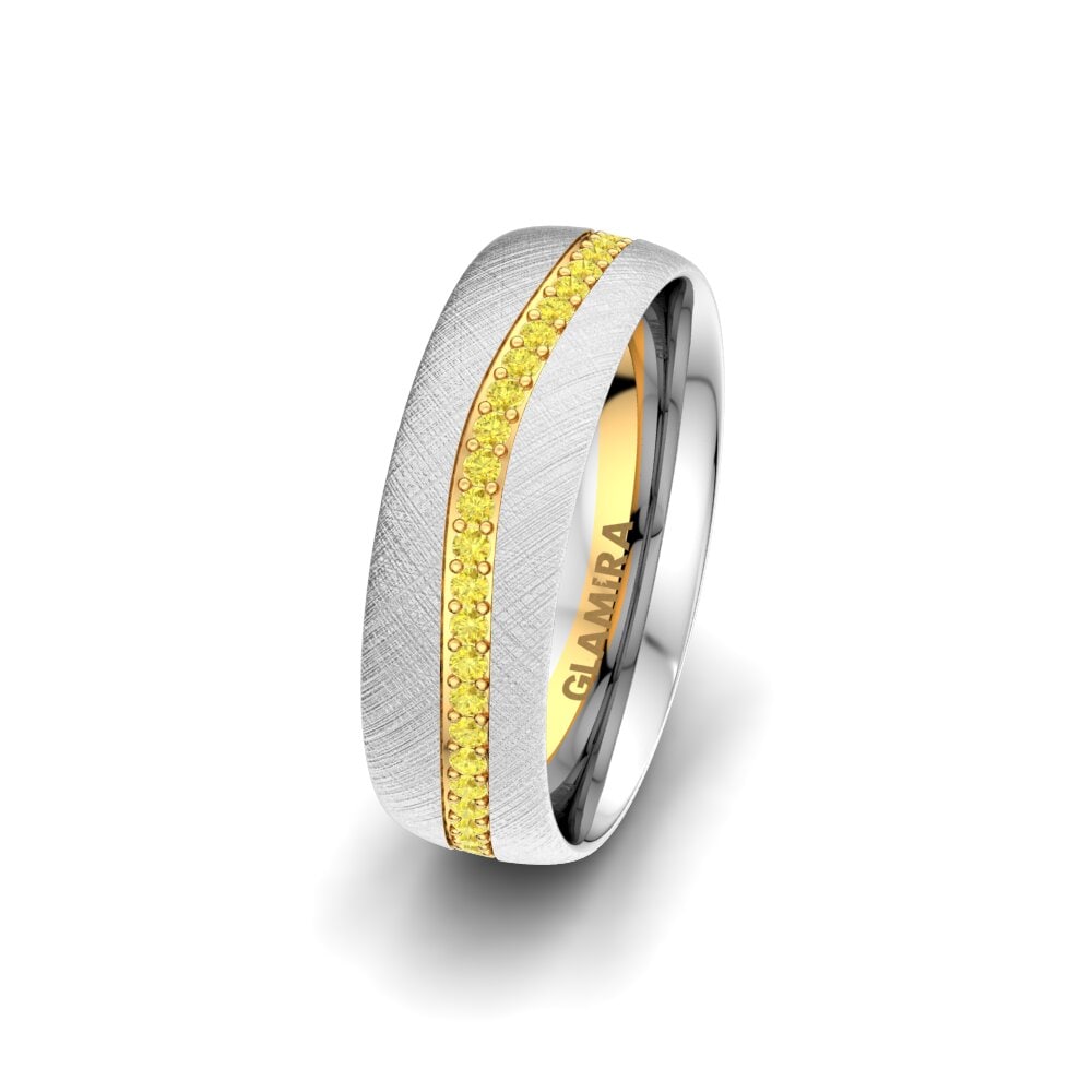 Zafiro amarillo Anillo Boda Mujer Marvelous Darling 6 mm