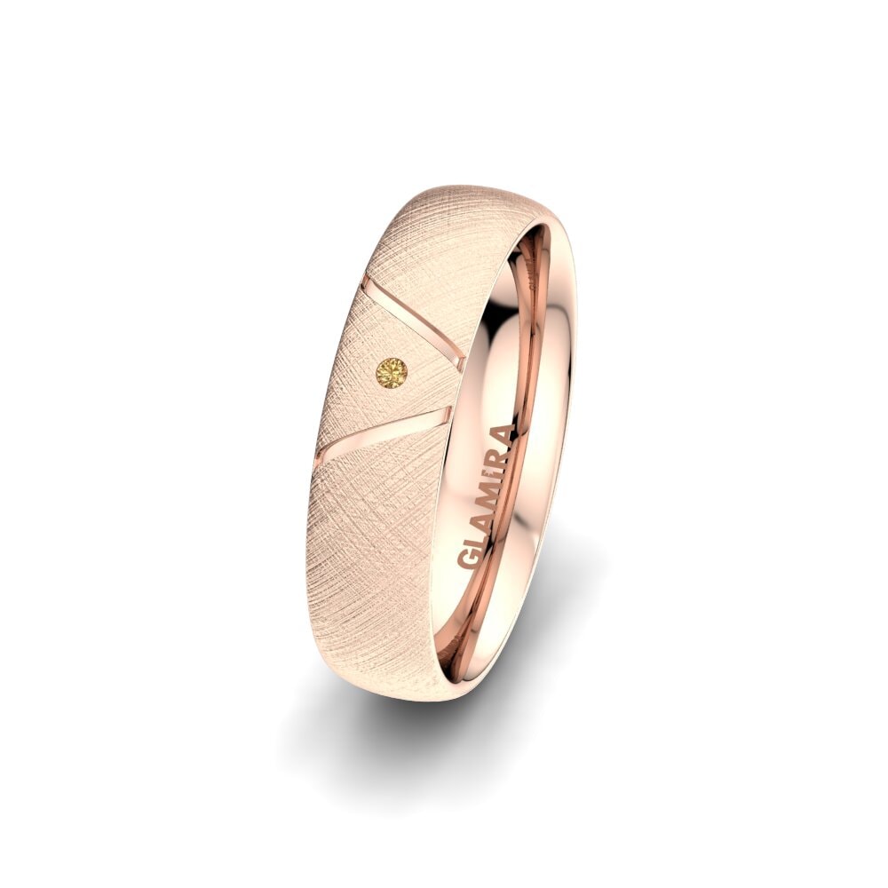 Diamant Brun Alliance pour femme Noble Shape 5 mm