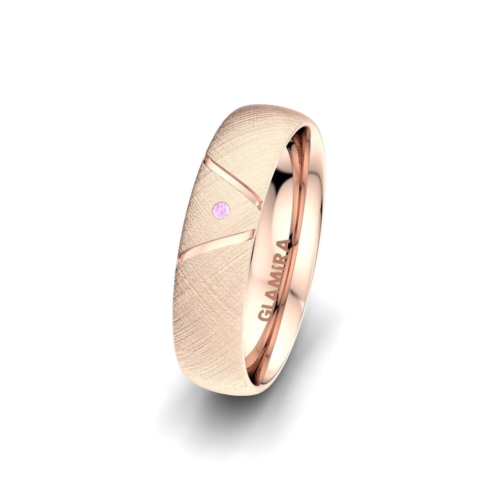 Saphir Rose Alliance pour femme Noble Shape 5 mm