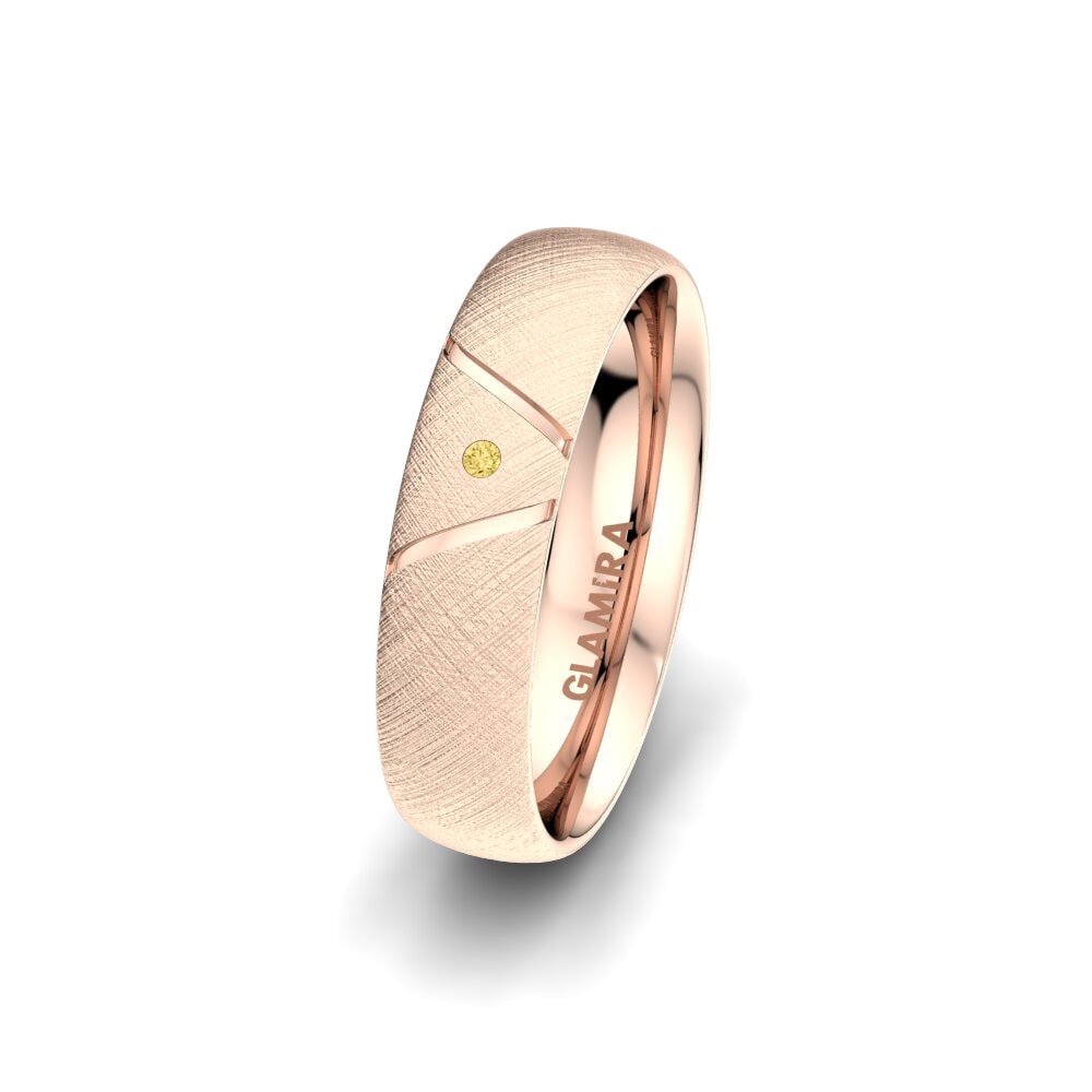 Diamant Jaune Alliance pour femme Noble Shape 5 mm