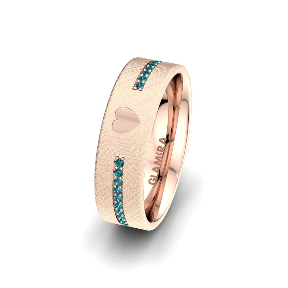Modrý diamant Dámský snubní prsteny Passionate Waiting 6 mm