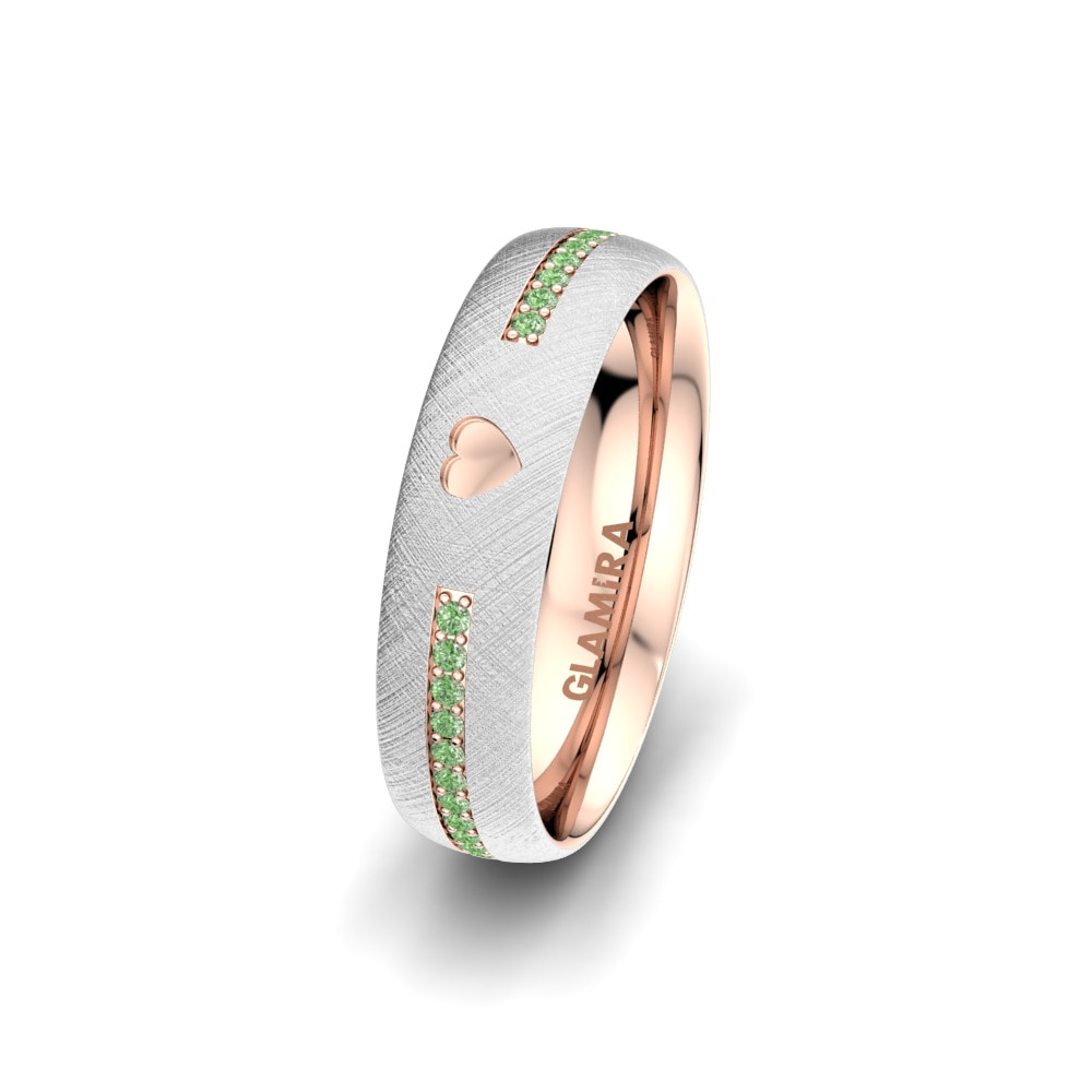 Green Diamond Women's Wedding Ring Passionate Waiting 5 mm