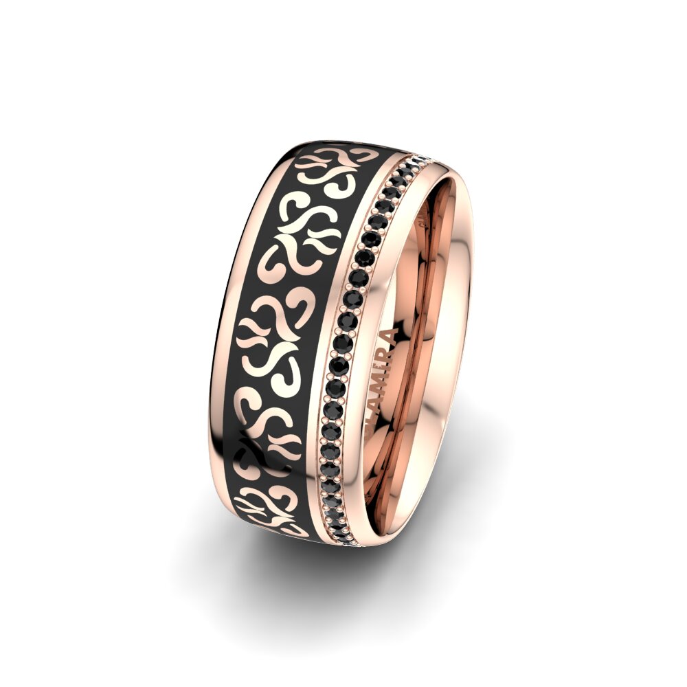 Saphir noir Alliance pour femme Essential Line 8 mm