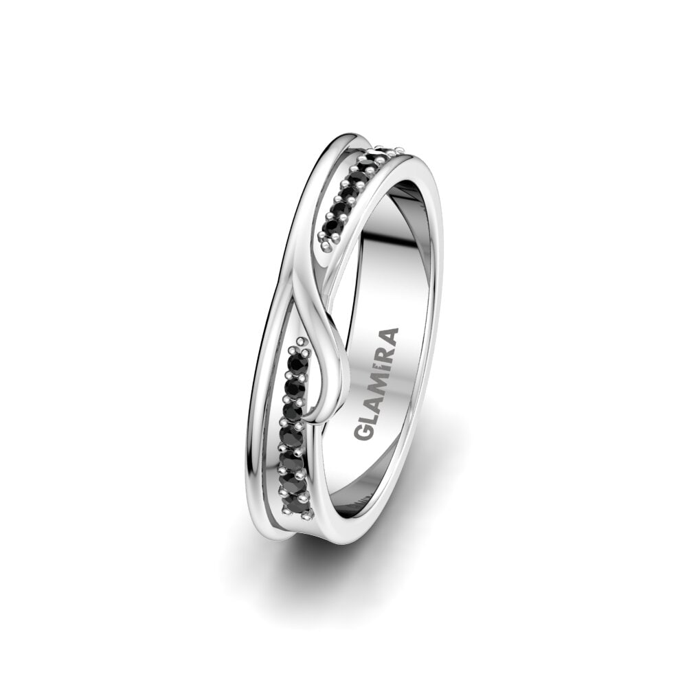 Zafiro negro Anillo Boda Mujer Natural Capacity