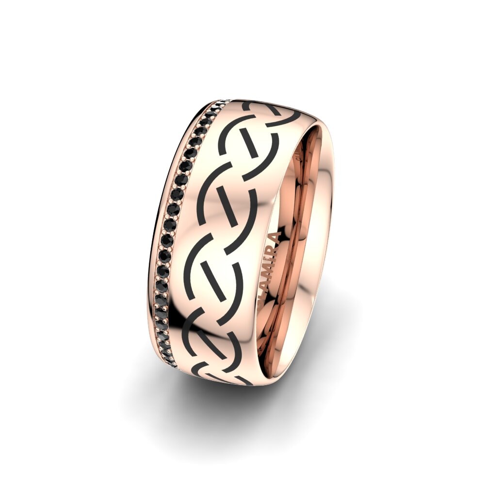 Saphir noir Alliance pour femme Pretty Effect 8 mm