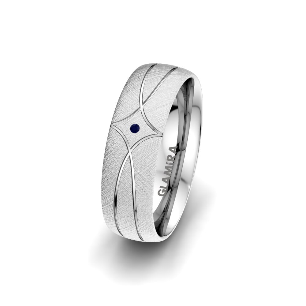 Sapphire Women's Wedding Ring Infinite Moon 6 mm