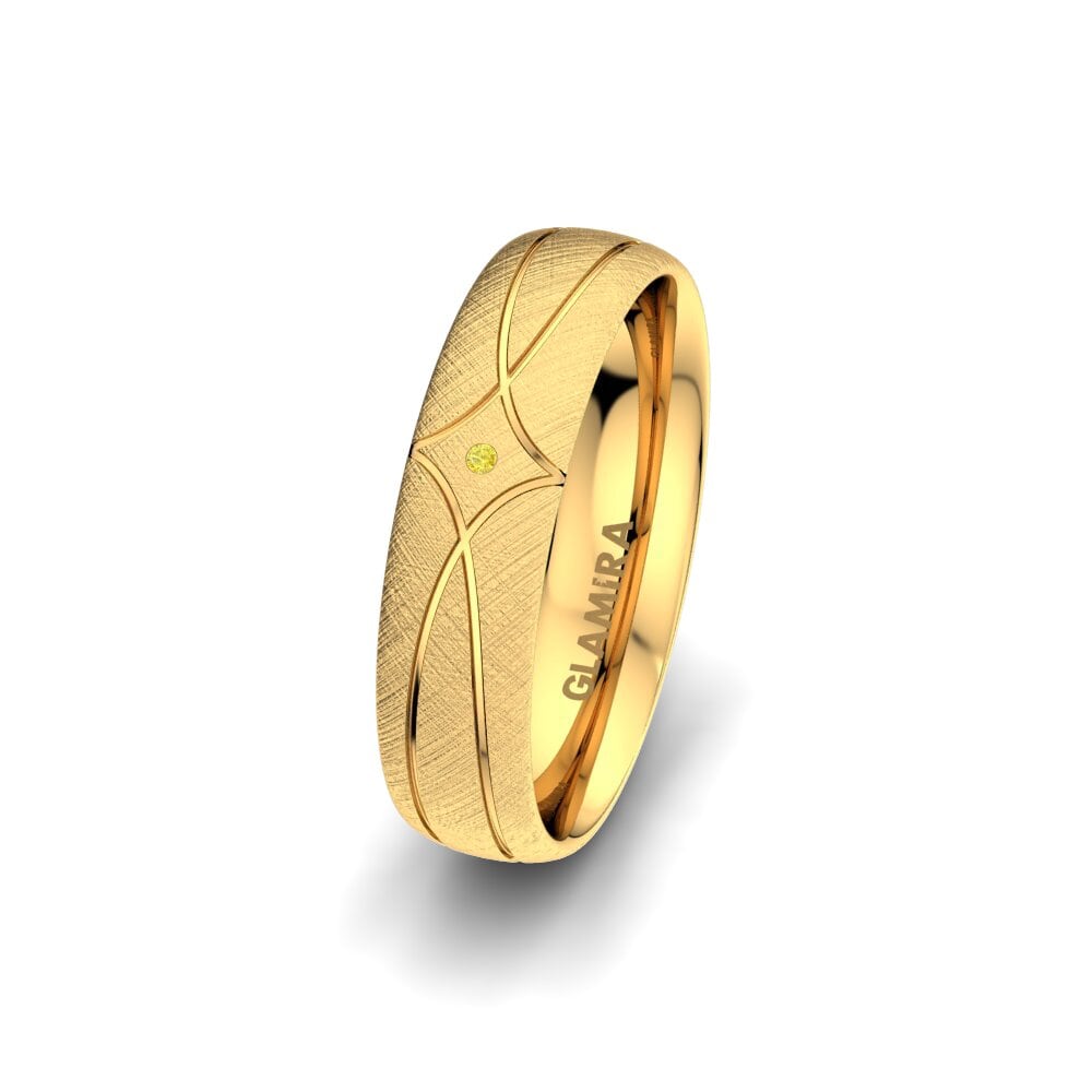 Zafiro amarillo Anillo Boda Mujer Infinite Moon 5 mm