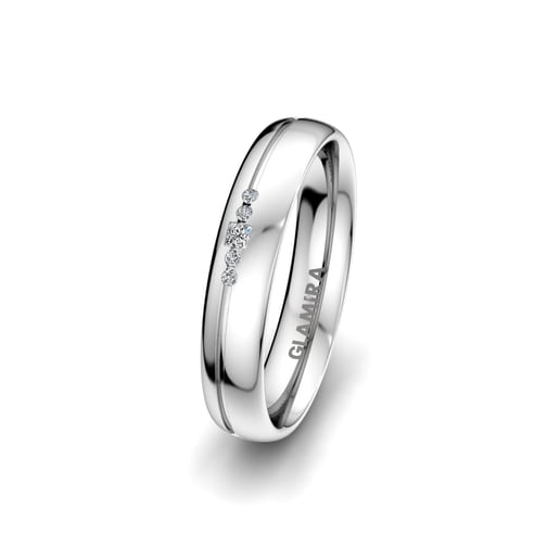 Women's Ring Pure Charm 4 mm 585 White Gold & Zirconia