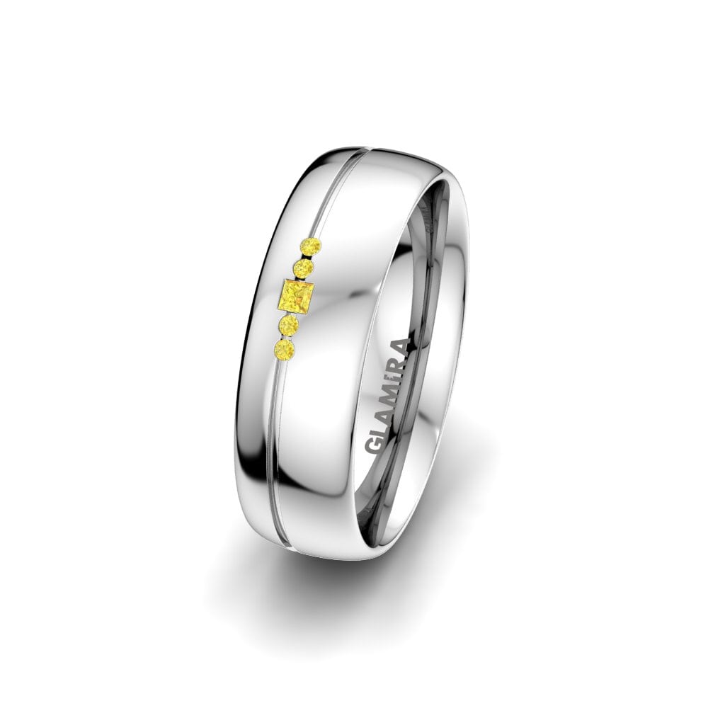 Zafiro amarillo Anillo Boda Mujer Pure Charm 6 mm