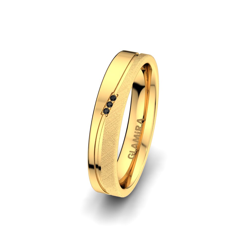 Black Onyx Women's Ring Romantic Touch 4 mm