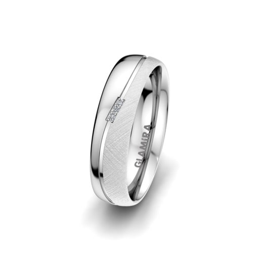 Women's Ring Romantic Touch 5 mm 585 White Gold & Zirconia