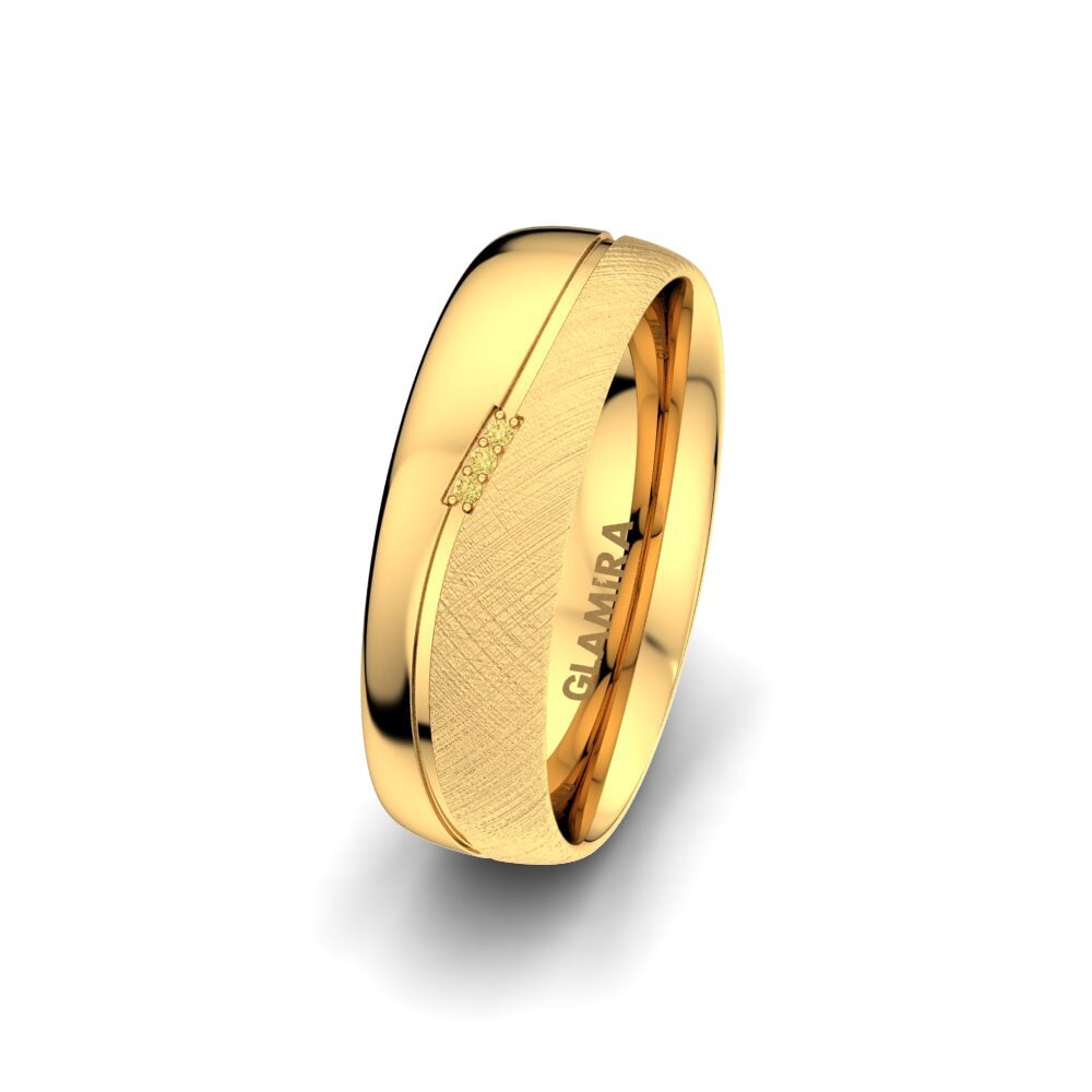 Diamant Jaune Alliance pour femme Romantic Touch 6 mm