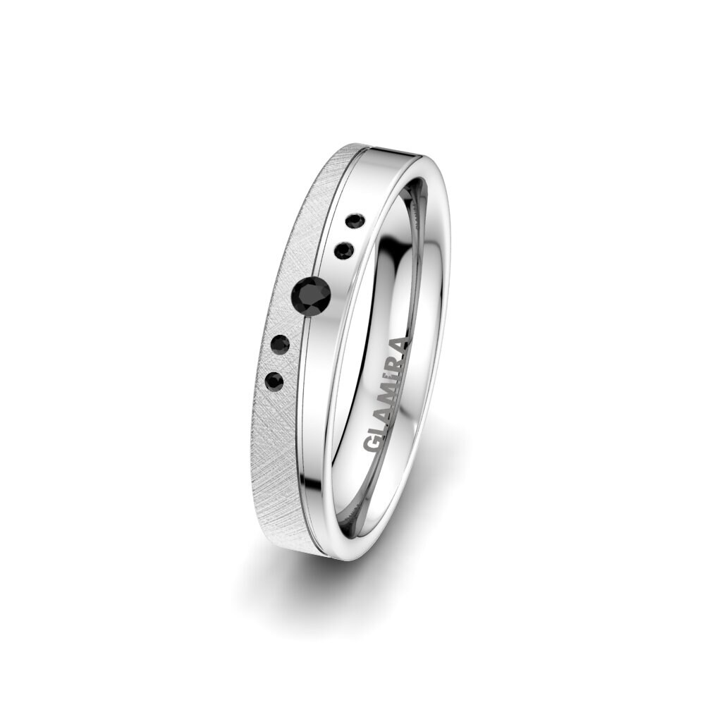Black Onyx Women's Ring Romantic Trust 4 mm