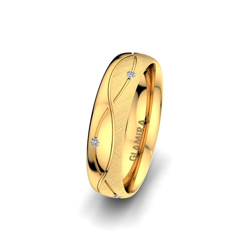 Women's Ring Sense Mira 5 mm 585 Yellow Gold & Zirconia