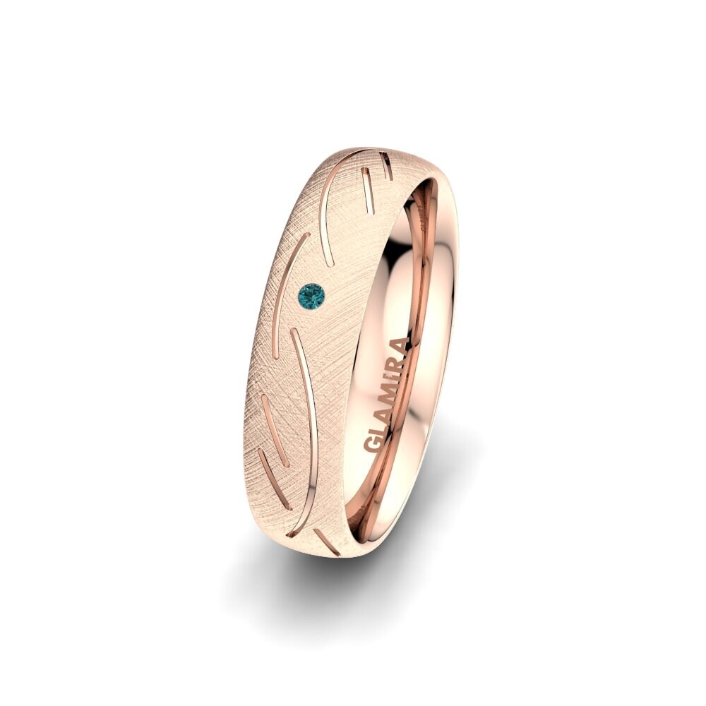 Diamant Bleu Alliance pour femme Sensual Glorious 5 mm