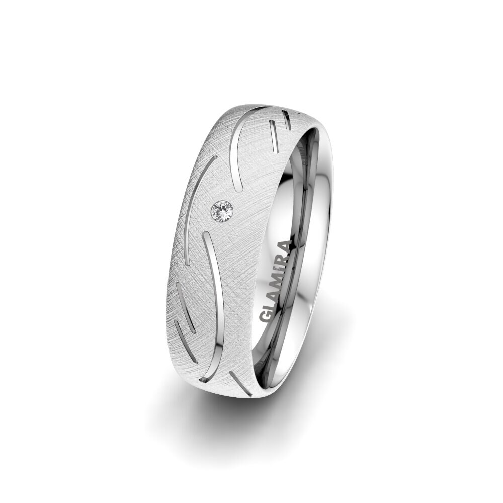 Saphir Blanc Alliance pour femme Sensual Glorious 6 mm